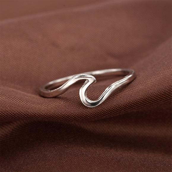 New Sterling Silver Handmade Bohemian Coastal Beach Sea Wave Ring 6 - Picture 12 of 15